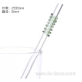 custom Borosilicate colored straws glass drinking straws